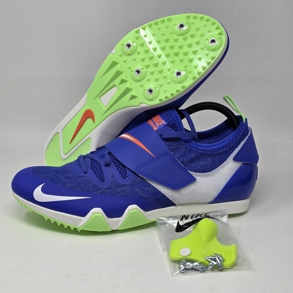 Nike Pole Vault Elite Track & Field Spikes Men's Size 8.5 Blue AA1204-400 NEW